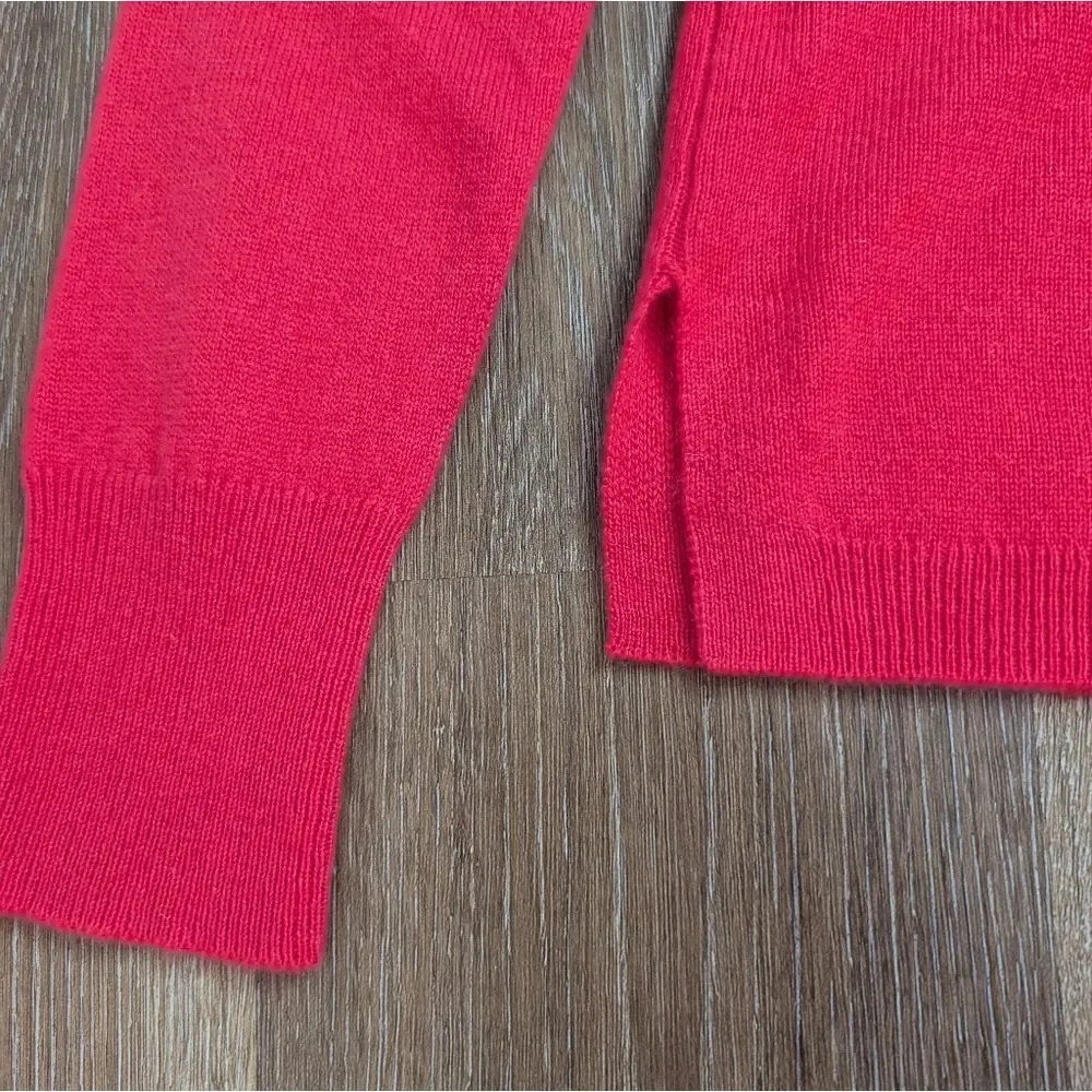 J.Crew Cashmere Slim-Fit Crewneck Neon Pink Sweater Sz S